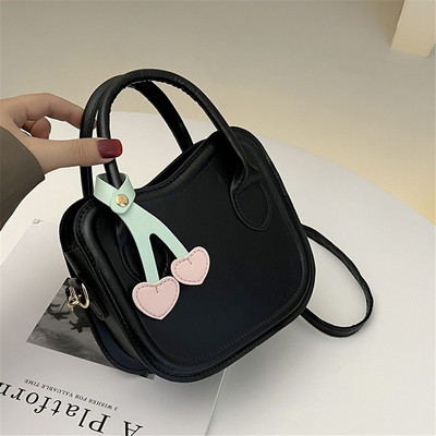 Kuumad uued kvaliteetsed PU õlakotid Mood armsad väikesed kirssist käekotid Naiste värviline Crossbody käekott naistele