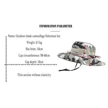 Нов летен красив мъжки мъжки слънчева рибарска шапка с голяма периферия, катерене, риболовен туризъм, слънчева шапка, шапка с кофа, слънцезащитна шапка