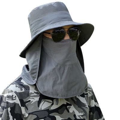 Șepci de pescuit pentru bărbați, detașabilă, pălărie cu găleată, șapcă de drumeție, vară Panama, pălărie pentru soare, șapci de plajă, respirabile, cu uscare rapidă