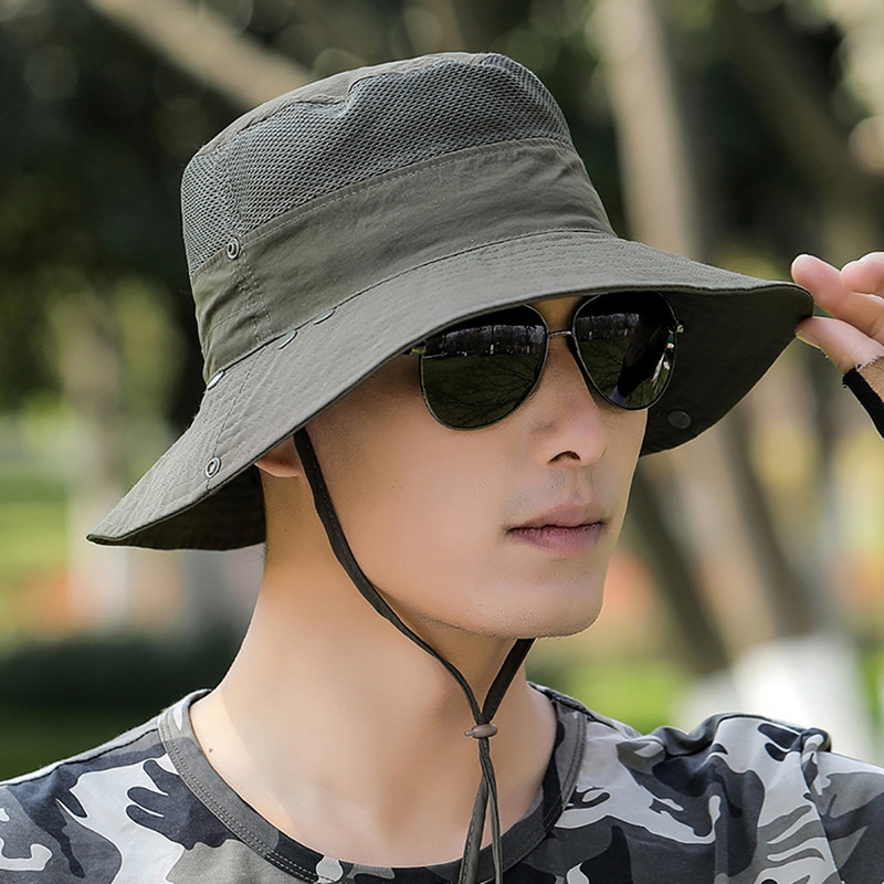 Șepci de pescuit pentru bărbați, detașabilă, pălărie cu găleată, șapcă de drumeție, vară Panama, pălărie pentru soare, șapci de plajă, respirabile, cu uscare rapidă