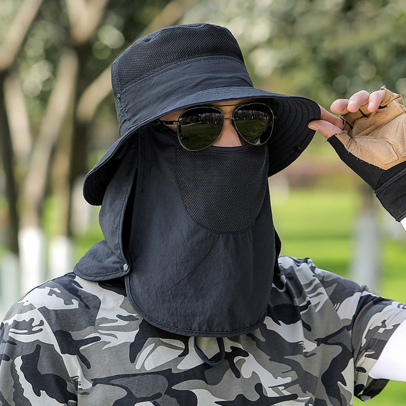 Șepci de pescuit pentru bărbați, detașabilă, pălărie cu găleată, șapcă de drumeție, vară Panama, pălărie pentru soare, șapci de plajă, respirabile, cu uscare rapidă