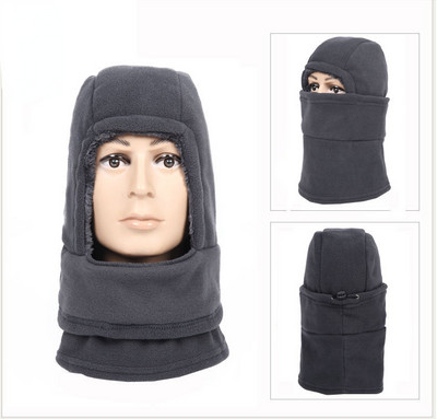 Mască de schi Glugă Cască pentru urechi Căciulă de iarnă rezistentă la vânt pentru bărbați, femei, eșarfă fleece, căciulă pentru gât, grăs, drumeții, alergare, ciclism