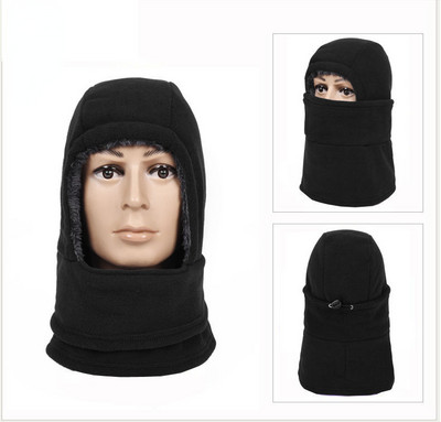 2022 Зимна шапка за мъже, жени, поларен шал, шапка с врата, по-топла, дебела, туризъм, бягане, колоездене, шапка, ски маска, качулка, наушници, ветроустойчива