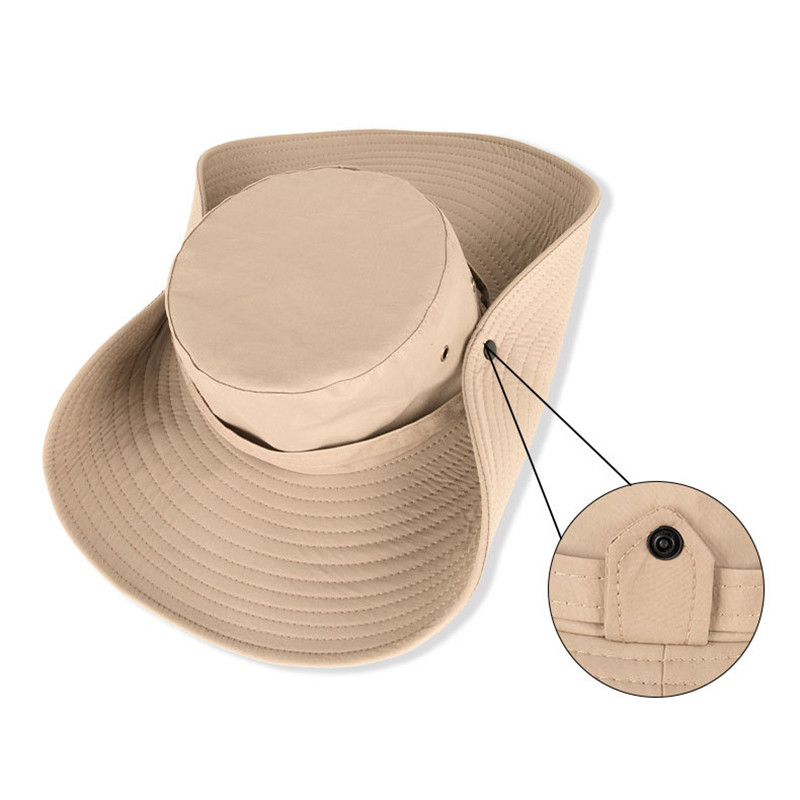 Fashion Soild Color Vödörsapkák Vízálló, széles karimájú férfi UV-álló, gyorsan száradó horgászat túrázás női légáteresztő nyári nyári sapkák