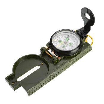 Πολυλειτουργικός φορητός πτυσσόμενος φακός πυξίδα στρατιωτικού σκάφους Ταμπλό πλοήγησης Compass Dash Mount Outdoor Camping Hiking Surviva