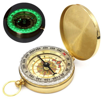 Υψηλής ποιότητας Camping Hiking Pocket Brass Golden Compass Portable Compass Navigation for Outdoor Activities outdoor survival