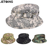 Στρατιωτικά καπέλα καμουφλάζ Boonie Καλοκαιρινό καπέλο με κάδο Ανδρικά Γυναικεία Κυνήγι Υπαίθριο Πεζοπορία Ψάρεμα Καπέλα αναρρίχησης Μόδα Επίπεδα καπέλα