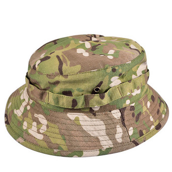 Военни камуфлажни шапки Boonie Лятна шапка тип кофа Мъже Жени Лов на открито Туризъм Риболов Шапка за катерене Модни плоски шапки