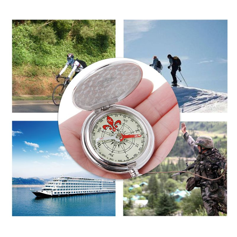 Taskukella klappkompass kaasaskantav matkanavigatsioonikompass pimedas helendav navigeerimisauto kompassi võtmehoidja