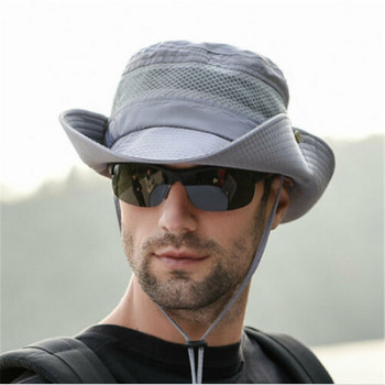 Δυτικά καουμπόικα καπέλα για άντρες Καλοκαιρινό ρετρό διχτυωτό ανδρικό καπέλα με κουβά Καπέλα για διακοπές Ανδρικά καπέλα πεζοπορίας με σχοινί αέρα σταθερό για άνδρες