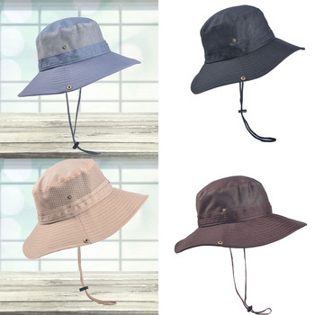 Καπέλο για ψάρεμα εξωτερικού χώρου, αναπνέον, πτυσσόμενο μονόχρωμο καπάκι Κάμπινγκ Πεζοπορία Καλοκαίρι για αγόρια Sun Boonie Hat Sunshade Εξοπλισμός