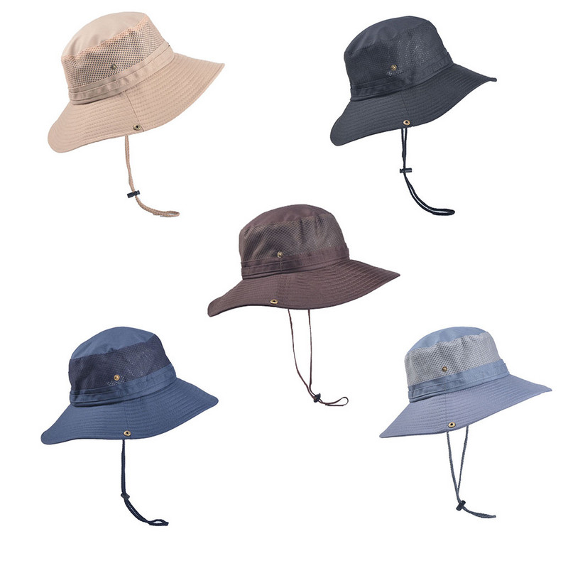 Õues kalapüügi müts Mees hingav kokkupandav ühevärviline müts telkimine matkamine suvepoistele päikesepaistega müts päikesevarju varustus