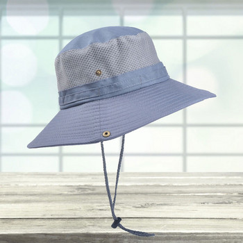Шапка за риболов на открито Мъжка дишаща сгъваема едноцветна шапка Къмпинг Туризъм Летни момчета Sun Boonie Hat Сенник Оборудване