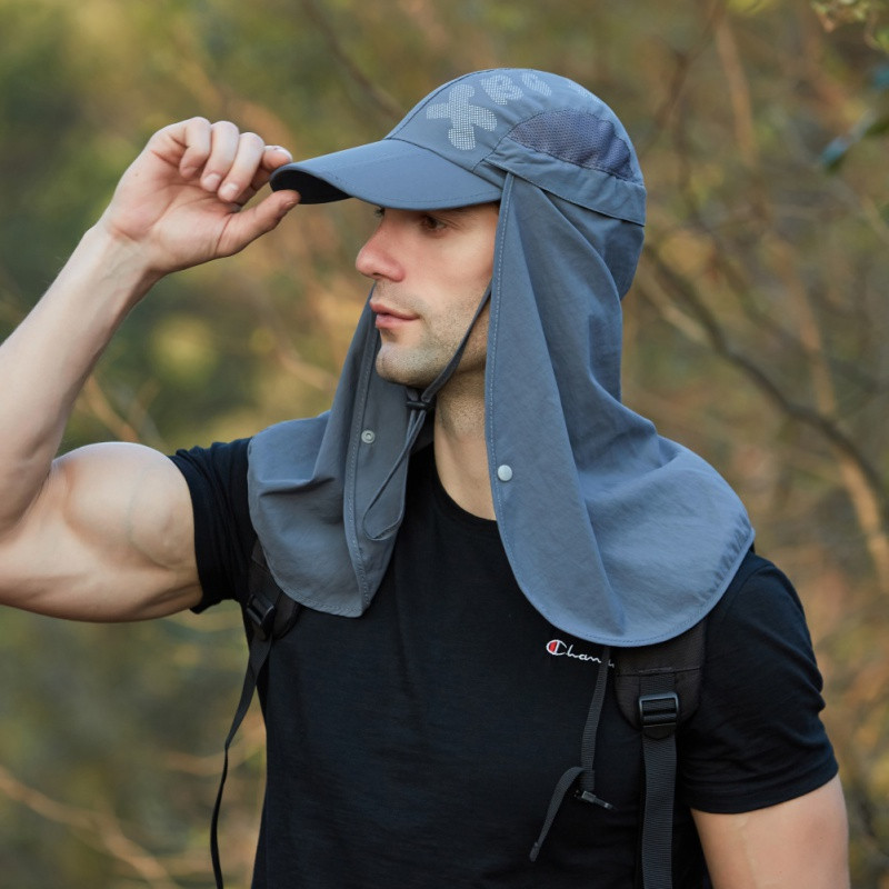 Multifunktsionaalne päikesevari meeste mütsid Kiirelt kuivav eemaldatav hingav suvemüts Pesapallimüts Õues kalapüük Matkamine Meeste päikesemüts