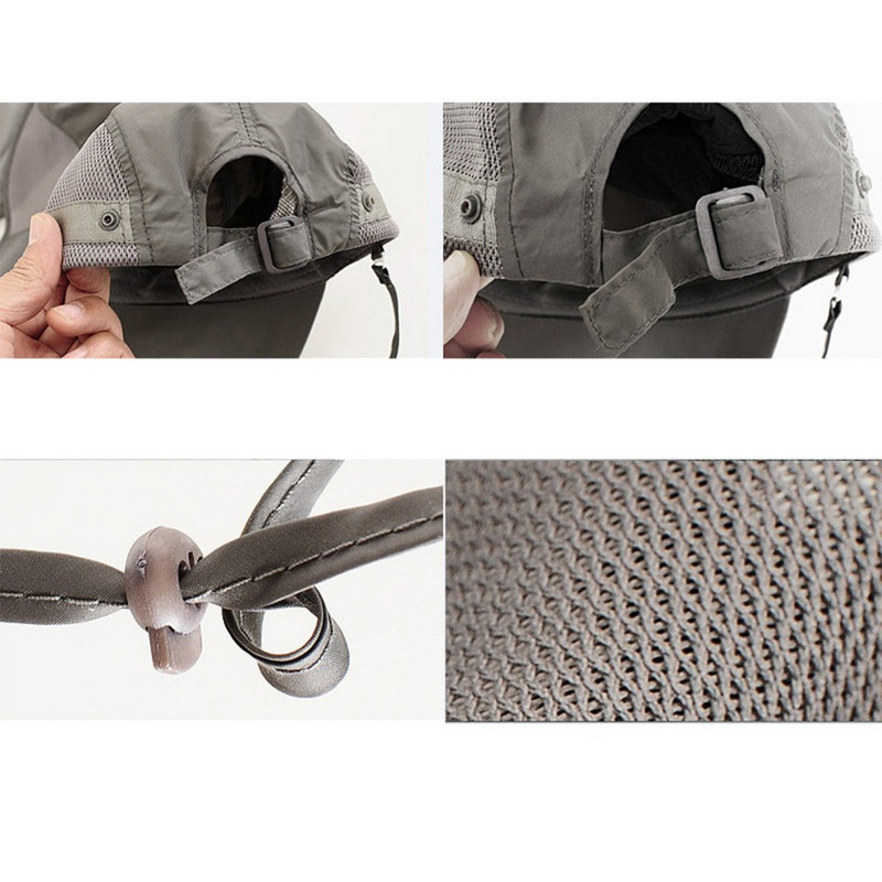 Välispesapalli kiirkuivav UV-kaitsega müts kaitseb nägu kaela kate kalapüük jalgrattasõit ronimine meeste naiste eemaldatav müts päikesemütsi