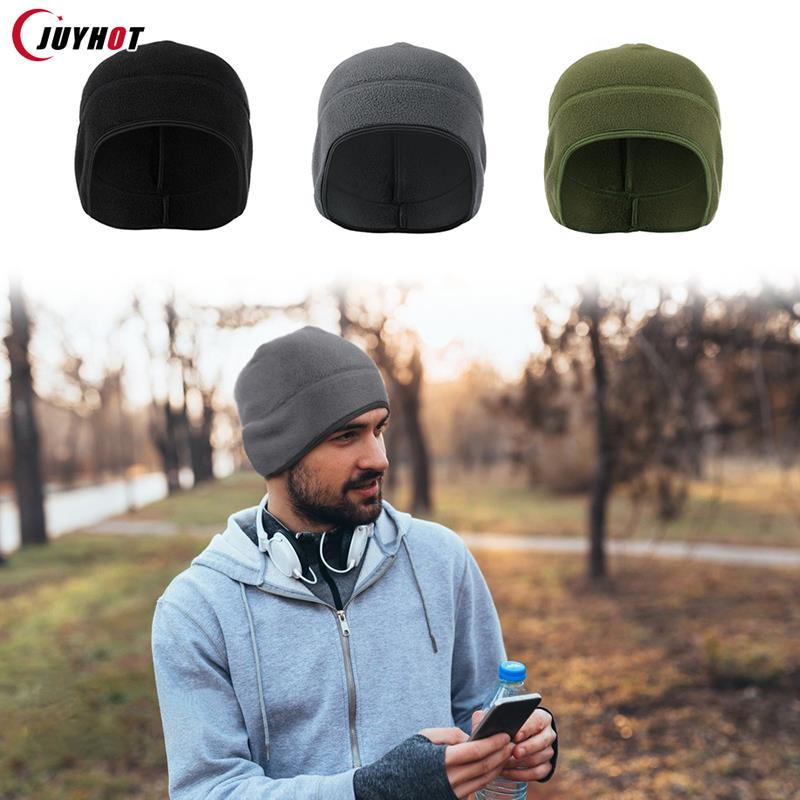 Шапки за бягане през зимата Термична шапка от полар Ски Ветроустойчива наушница Топли шапки Туризъм Ски Колоездене Сноуборд Спортна шапка Шапки