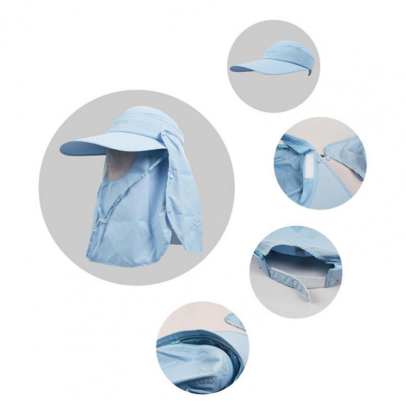 Πολυλειτουργικό αντηλιακό καπέλο για άντρες εξωτερικού χώρου Ψάρεμα πεζοπορίας ανδρικό καπέλο ηλίου Quick Dry Αποσπώμενο αναπνεύσιμο καλοκαιρινό καπέλο καπέλο μπέιζμπολ