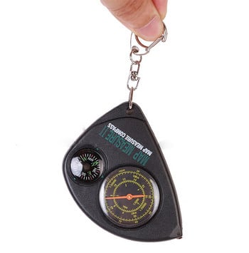 Μπρελόκ 2 σε 1 Compass+Map Measurer Curvimeter για υπαίθριο κάμπινγκ πεζοπορίας