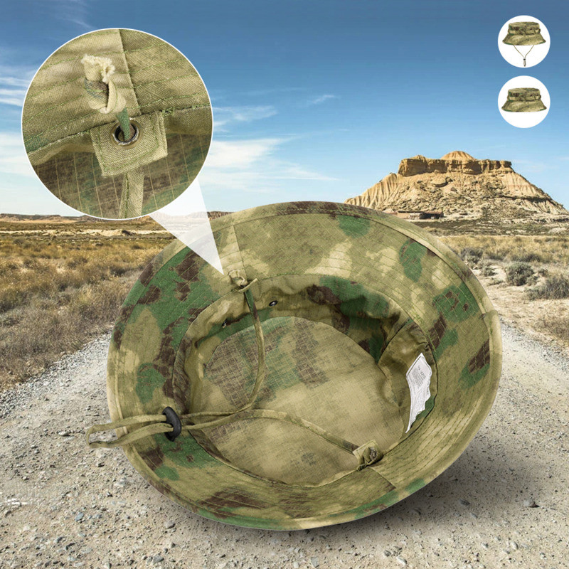 Camo Sport Cap Military Airsoft Ψάρεμα Πεζοπορία Κυνήγι Ψαράς Κάμπινγκ Panama Bucket Καπέλο Breathable Mesh Sun Boonie Balaclava