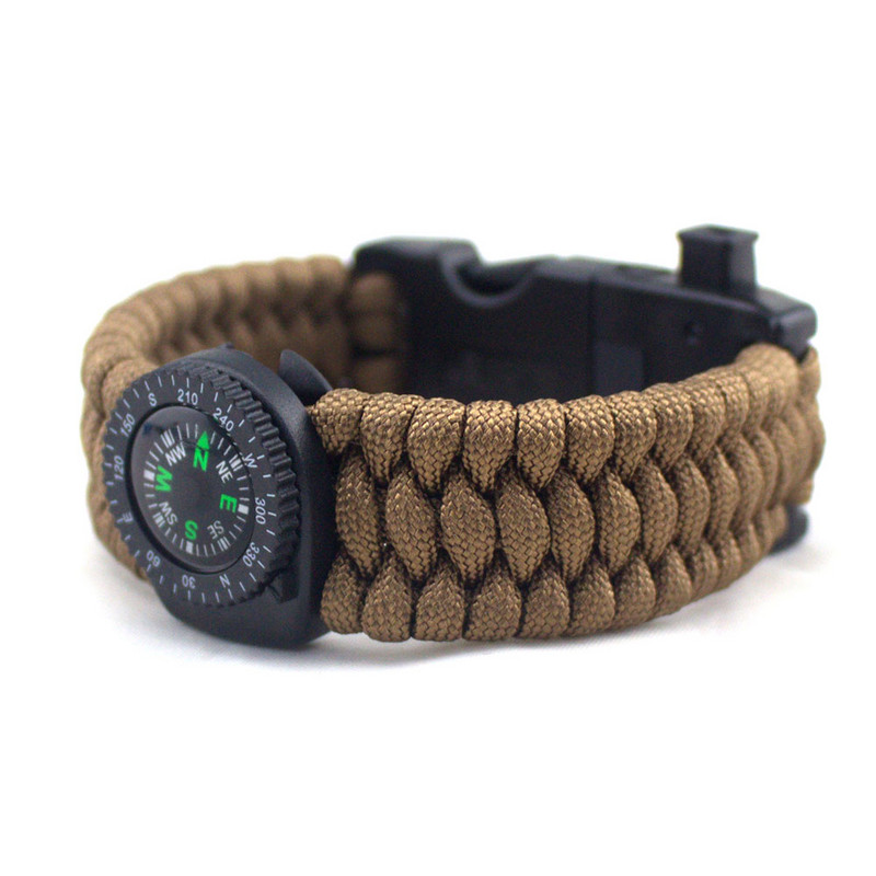 Matkakompassi käevõru LED-tuled vihmavarju-trossi termomeeter telkimiseks jahiks välitingimustes ellujäämiskomplektid