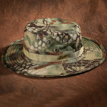 Мъжки лов, туризъм на открито, камуфлажни шапки за слънце, камуфлажна шапка, тактически шапки с кофи от армията на САЩ, военна лятна шапка от Панама