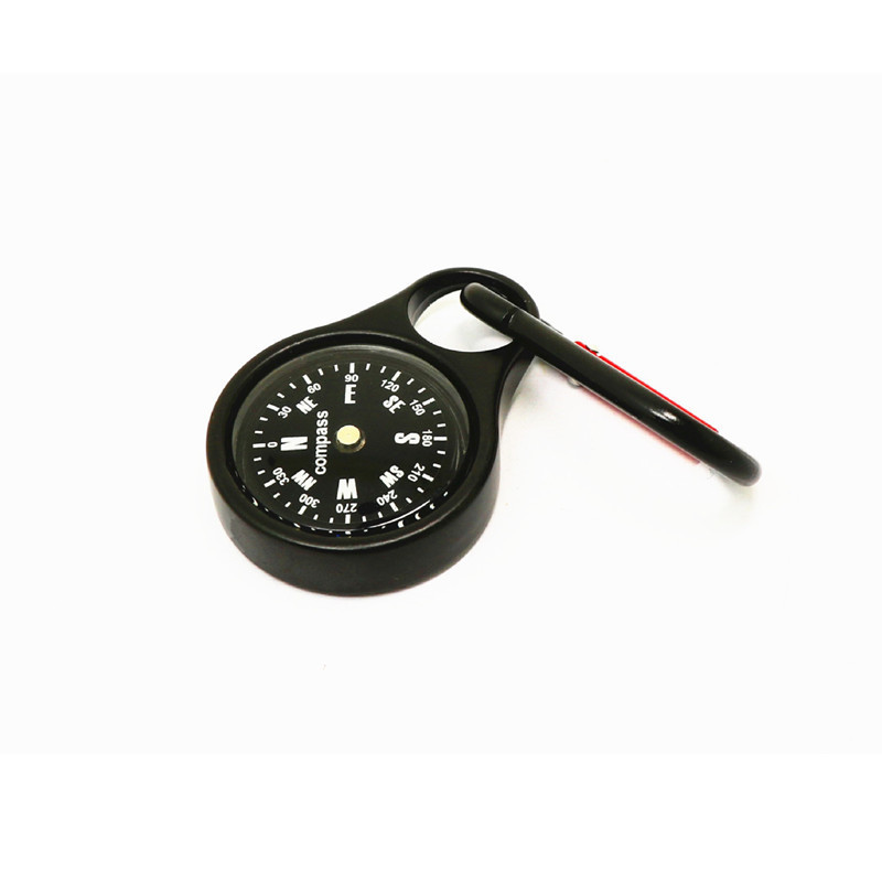 Kompas Privjesak za ključeve Višenamjenski planinarski plastični karabiner Mini kompas Termometar Vanjsko kampiranje Viseći prsten Kompas