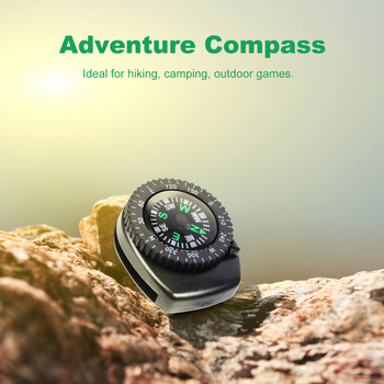 2 τμχ Adventure Compass Compass για ρολόι Strap Direction Pocket Compass Camping Compass Dial Slip-on Wrist Compass