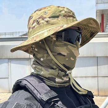 Мъжка камуфлажна тактическа шапка Военна шапка Boonie Шапки на армията на САЩ Camo Outdoor Sun Protector Bucket Cap Риболов Туризъм Ловни шапки