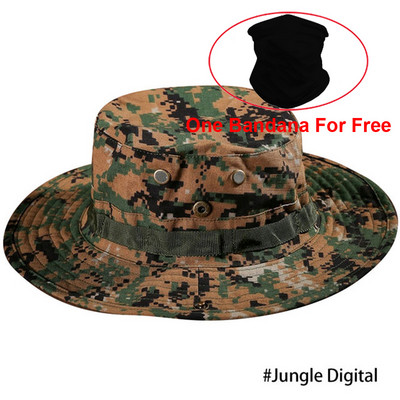 Meeste kamuflaaž-taktikaline müts, sõjaväeline müts USA armee mütsid Camo välistingimustes päikesekaitse ämbrikübar kalapüügi matka jahi mütsid