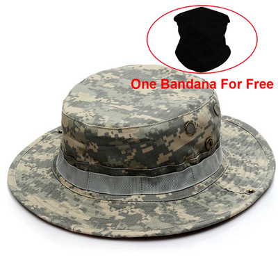 Meeste kamuflaaž-taktikaline müts, sõjaväeline müts USA armee mütsid Camo välistingimustes päikesekaitse ämbrikübar kalapüügi matka jahi mütsid