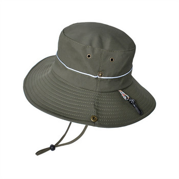 2023 Нова лятна мъжка шапка-кофа Външна UV защита с широка периферия Ловна туристическа шапка Дишаща рибарска шапка Плажна слънцезащитна шапка
