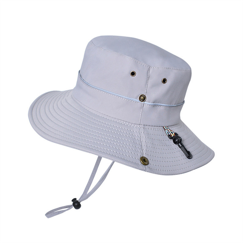 2023 Нова лятна мъжка шапка-кофа Външна UV защита с широка периферия Ловна туристическа шапка Дишаща рибарска шапка Плажна слънцезащитна шапка
