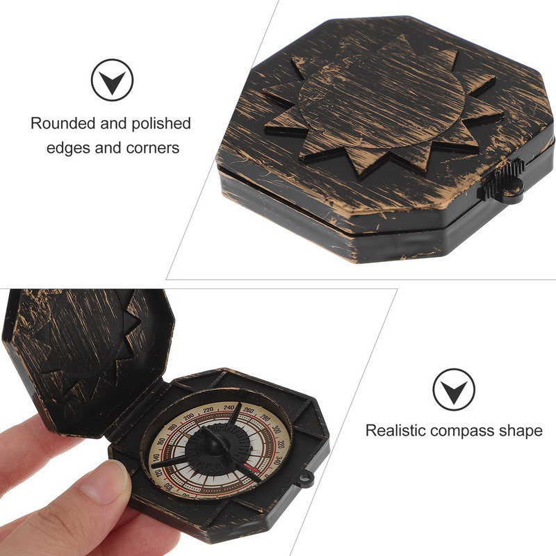 6 bucăți jucărie busolă în vrac Decor pirat Decorare tematică pirat ținută pirat Accesorii busolă de Crăciun
