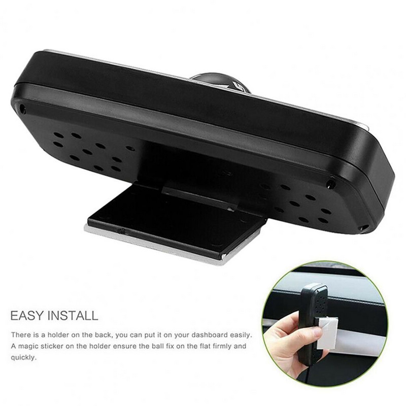 11,2 cm 3 in1 Automašīnas transportlīdzekļa paneļa termometrs Higrometrs Kompass Navigācija Bumba Navigācijas Kompass Kempings Pārgājieni