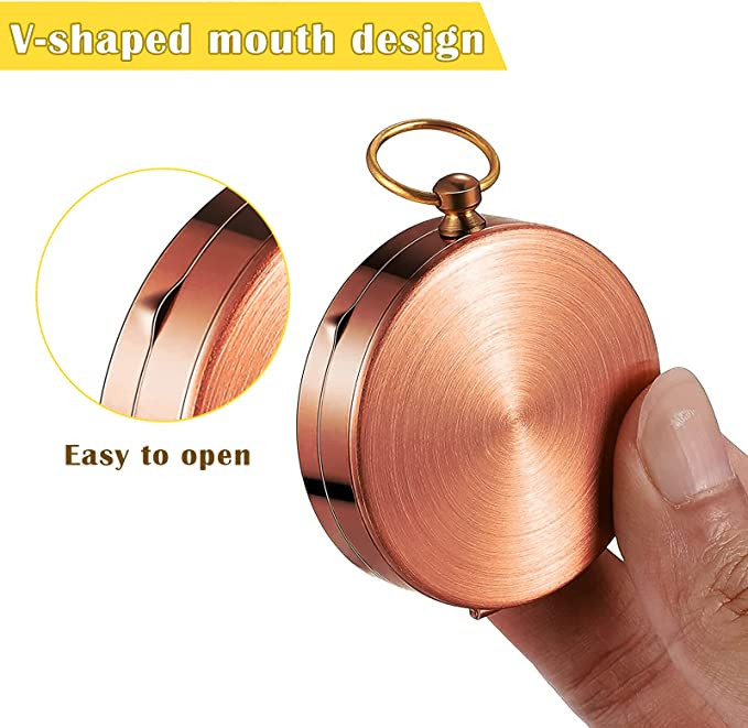 G50-1 bronz iránytű flip típusú zsebóra Navigációs kültéri szerszám Réz kagyló Túrázás Kemping orientáció Gyerekajándékok