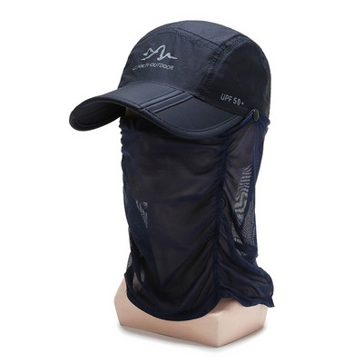 Шапка за риболов на открито Слънцезащитен капак Подвижна шапка Бързосъхнеща шапка за риболов Ветроустойчива шапка за сенник