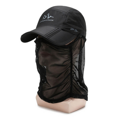 Шапка за риболов на открито Слънцезащитен капак Подвижна шапка Бързосъхнеща шапка за риболов Ветроустойчива шапка за сенник