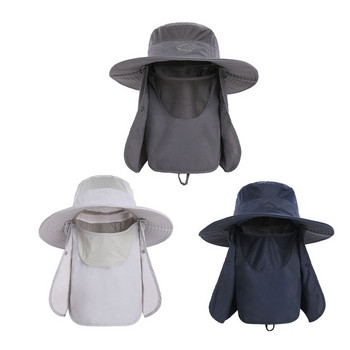 Καπέλο ψαρέματος Unisex εξωτερικού χώρου Καπέλο ηλίου Καπέλο ηλίου με αντηλιακή προστασία UPF 50+ και πτερύγιο λαιμού