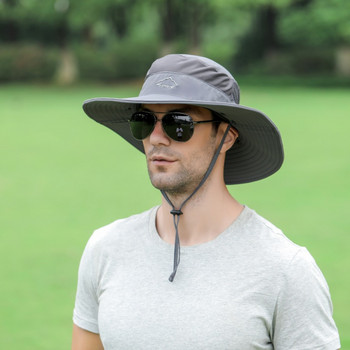 Καπέλο ψαρέματος Unisex εξωτερικού χώρου Καπέλο ηλίου Καπέλο ηλίου με αντηλιακή προστασία UPF 50+ και πτερύγιο λαιμού