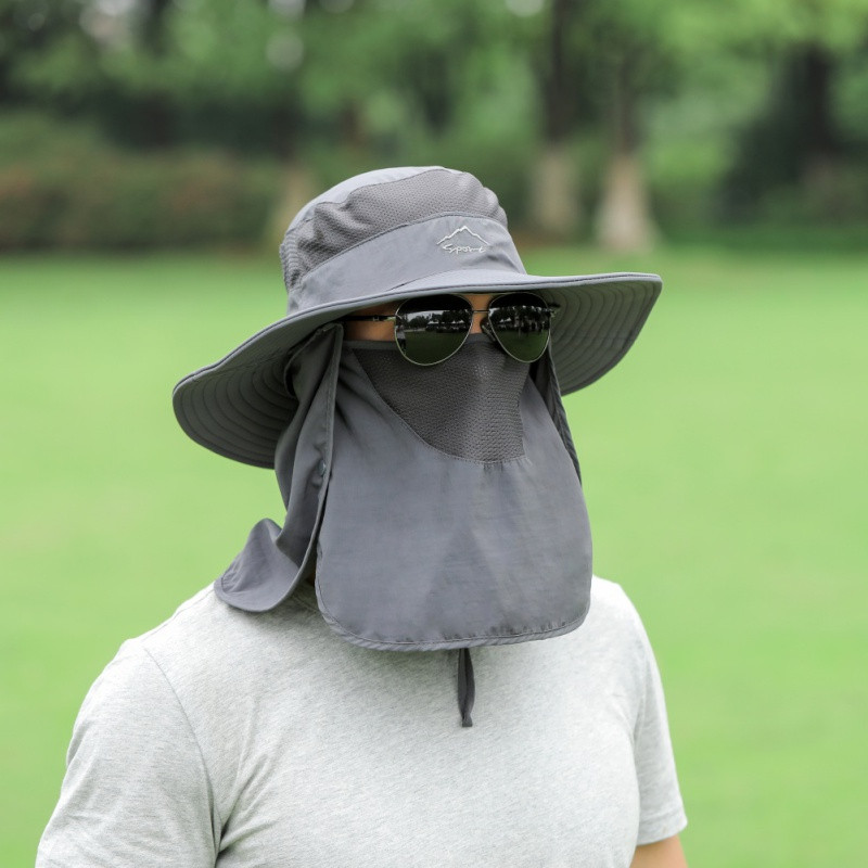 Unisex õues kalapüügimüts päikesemüts UPF 50+ päikesekaitse ja kaelaklapiga