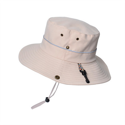 2023 Нова лятна мъжка шапка-кофа Външна UV защита с широка периферия Ловна туристическа шапка Дишаща рибарска шапка Плажна слънцезащитна шапка