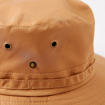1 ΤΕΜ. Unisex Καπέλο Fisherman Bucket with String Quick Dry πολύχρωμο καπέλο αντηλιακού Φορητό αθλητικό καπέλο εξωτερικού χώρου Universal αθλητικό καπέλο