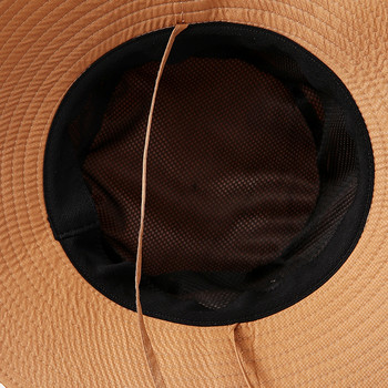 1 ΤΕΜ. Unisex Καπέλο Fisherman Bucket with String Quick Dry πολύχρωμο καπέλο αντηλιακού Φορητό αθλητικό καπέλο εξωτερικού χώρου Universal αθλητικό καπέλο