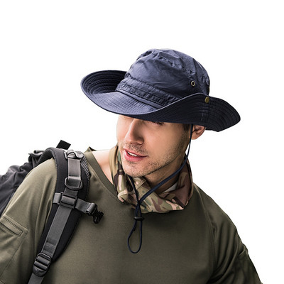 1 tk Unisex Fisherman Bucket Cap nööriga Kiirelt kuivav mitmevärviline päikesevarjumüts kaasaskantav välispordimüts universaalne spordimüts