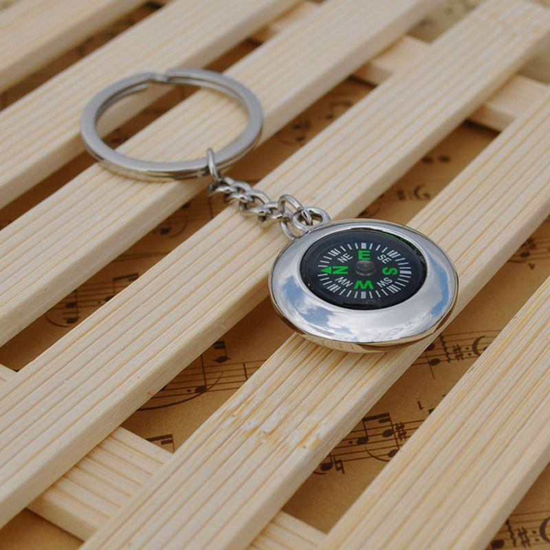 Metallist kompassi võtmehoidja Kompassi ripatsiga võtmehoidja kompassi ripatsiga võtmehoidja kompassi ripatsiga võtmehoidja ümmargune loominguline kingitus võtmehoidja