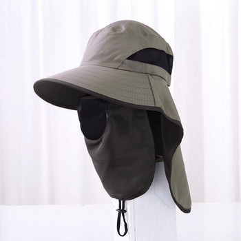 Многофункционална външна шапка за катерене, риболов, туризъм, шапка за слънце, рибарска шапка, лятна предпазна шапка за врата, кофа, UV защита, дишаща шапка