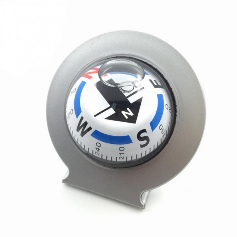 Голяма бяла топка Автомобилен компас Ръководство за аварийна сфера Lc600 Подарък за декорация на кола Инструмент за обиколка на открито
