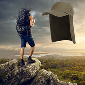 Καπέλο πεζοπορίας με κάλυμμα λαιμού αυτιού Ρυθμιζόμενο αναπνεύσιμο αδιάβροχο αντηλιακό πτυσσόμενο διχτυωτό καπέλο για αθλητικά αξεσουάρ εξωτερικού χώρου