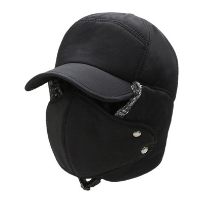 Talvine tuulekindel müts Meeste soe Lei Feng CapFliisist voodriga kõrvaklapi müts Must suusasõdur Trapper Cold Anti Snow Cap