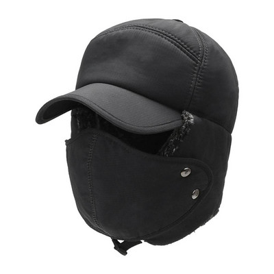 Talvine tuulekindel müts Meeste soe Lei Feng CapFliisist voodriga kõrvaklapi müts Must suusasõdur Trapper Cold Anti Snow Cap